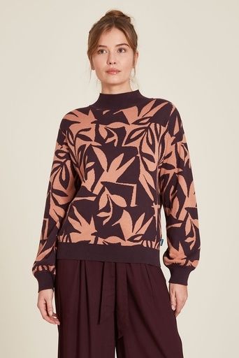 Tranquillo Pullover C61 Beere/gemustert 