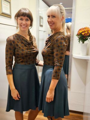 Miranda Merra Kleid Miranda Merra Kleid "Sternenblume braun" braun-petrol