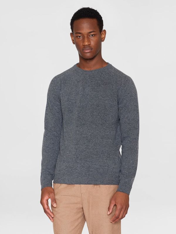 Knowledge Cotton Pullover aus Wolle grau Knowledge Cotton Pullover aus Wolle grau