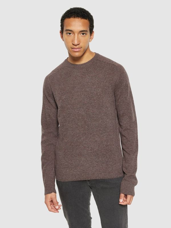 Knowledge Cotton Pullover aus Wolle braun Knowledge Cotton Pullover aus Wolle braun