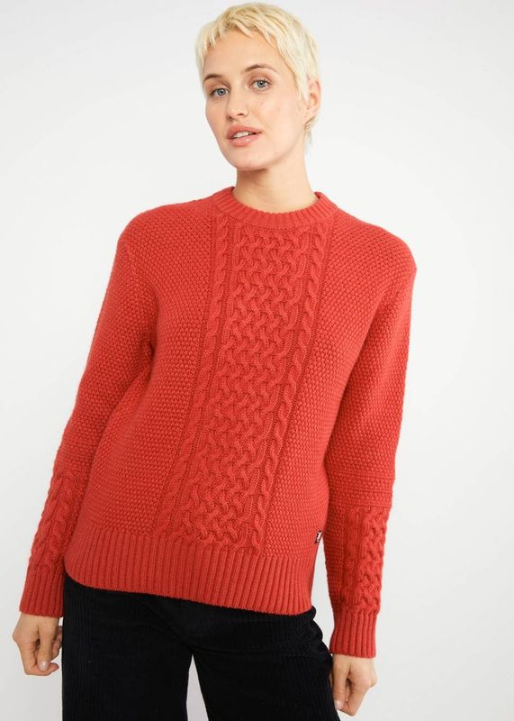 Blutsgeschwister Pulli "All about Aran" rot