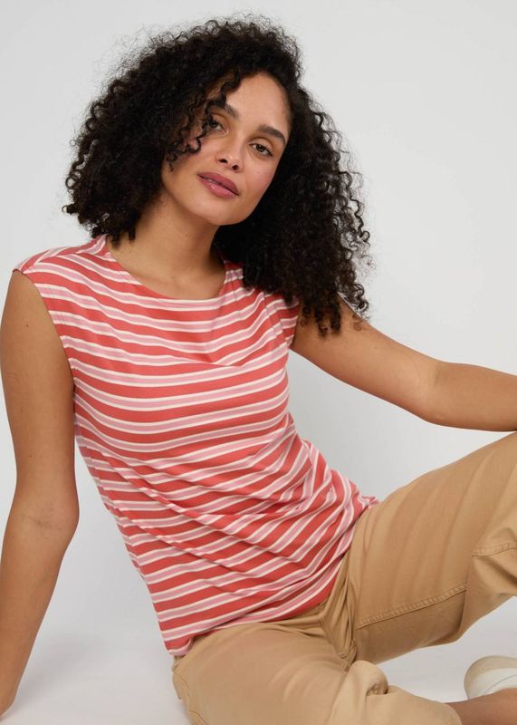 Blutsgeschwister Shirt Blutsgeschwister Shirt "Boxy Babe" rot/gestreift
