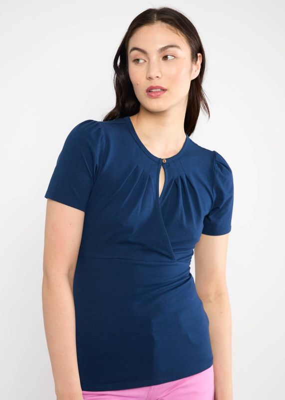 Blutsgeschwister Shirt Blutsgeschwister Shirt "Criss Cross Coeur" blau
