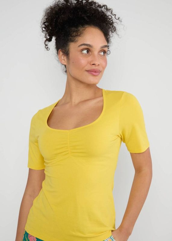 Blutsgeschwister Shirt Blutsgeschwister Shirt "Balconnet Fèminin" gelb