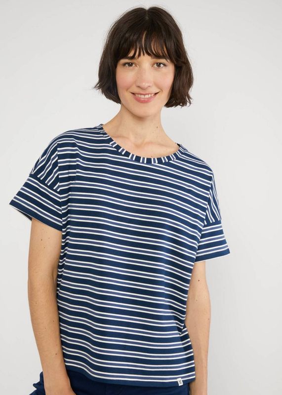 Blutsgeschwister Shirt Blutsgeschwister Shirt "The Generous One" blau/gestreift