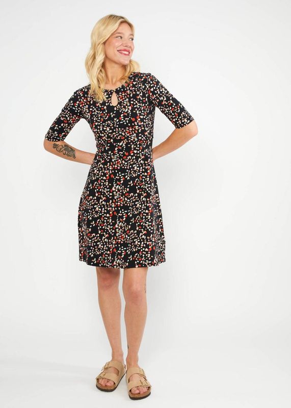 Blutsgeschwister Kleid "Hootchy Kootchy Petite" schwarz/gemustert 