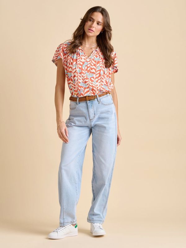 Brakeburn T-Shirt orange/weiß/blau geblümt Brakeburn T-Shirt orange/weiß/blau geblümt