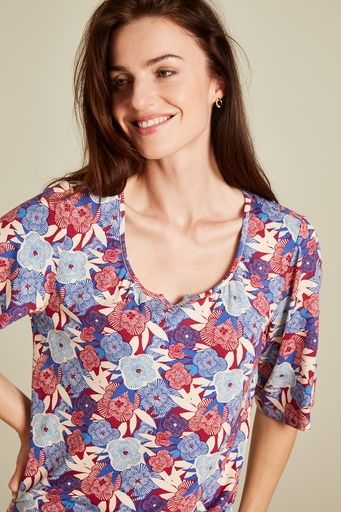 Tranquillo Shirt 1/2-Arm C151 blau/rot gemustert Tranquillo Shirt 1/2-Arm C151 blau/rot gemustert