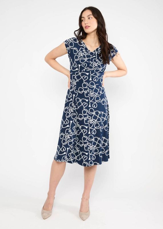 Blutsgeschwister Kleid Blutsgeschwister Kleid "Mothers Arms" blau/weiß gemustert