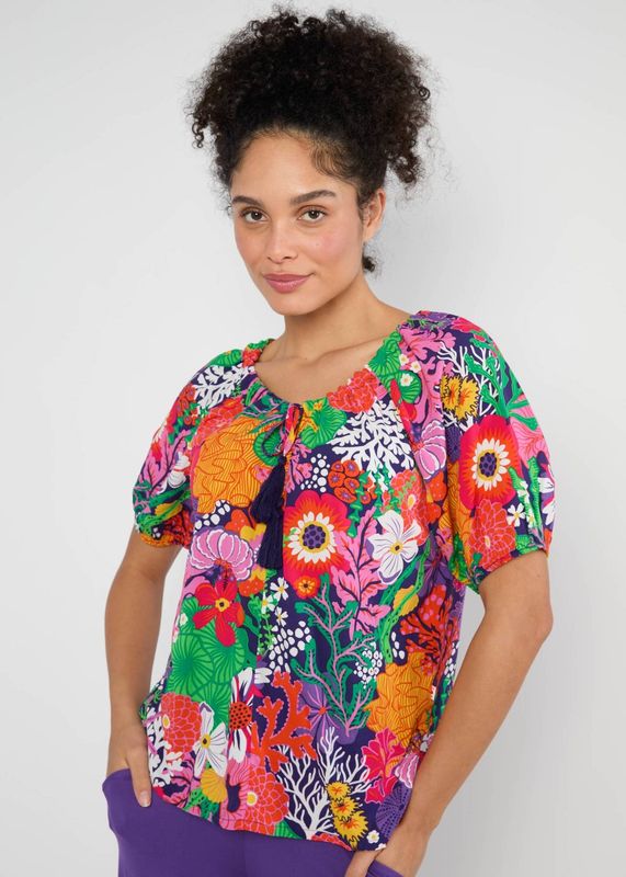 Blutsgeschwister Bluse Blutsgeschwister Bluse "Magic Maiden" rosa/bunt geblümt
