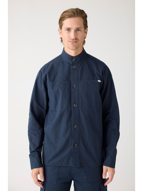Knowledge Cotton Hemd-Jacke blau Knowledge Cotton Hemd-Jacke blau