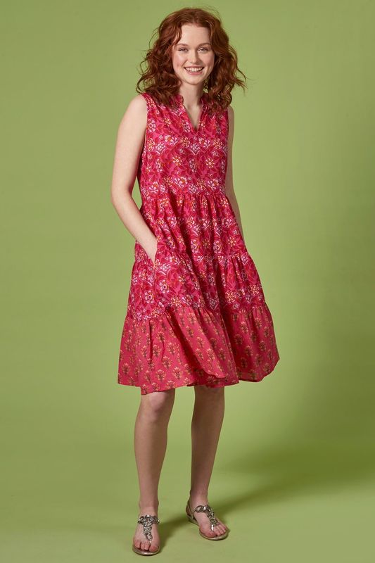 Himalaya Kleid pink/geblümt