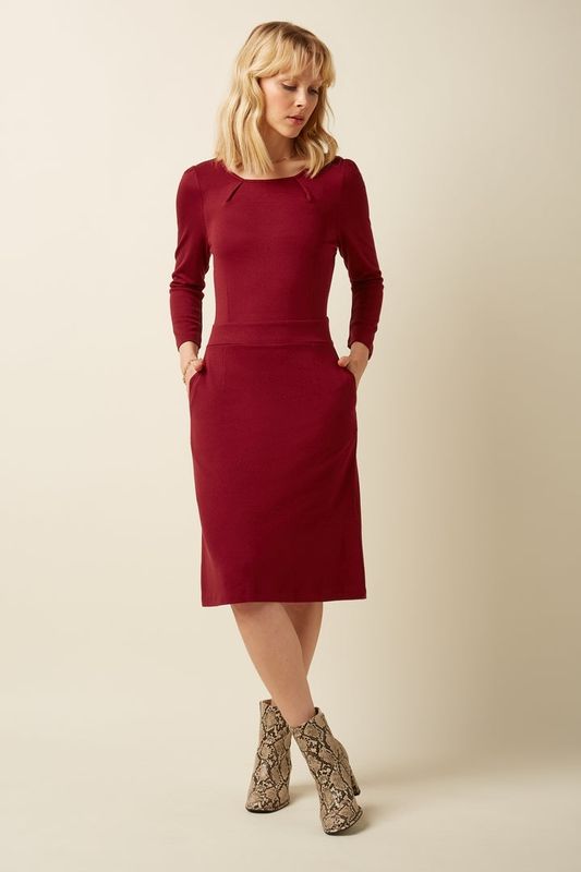 King Louie Kleid weinrot
