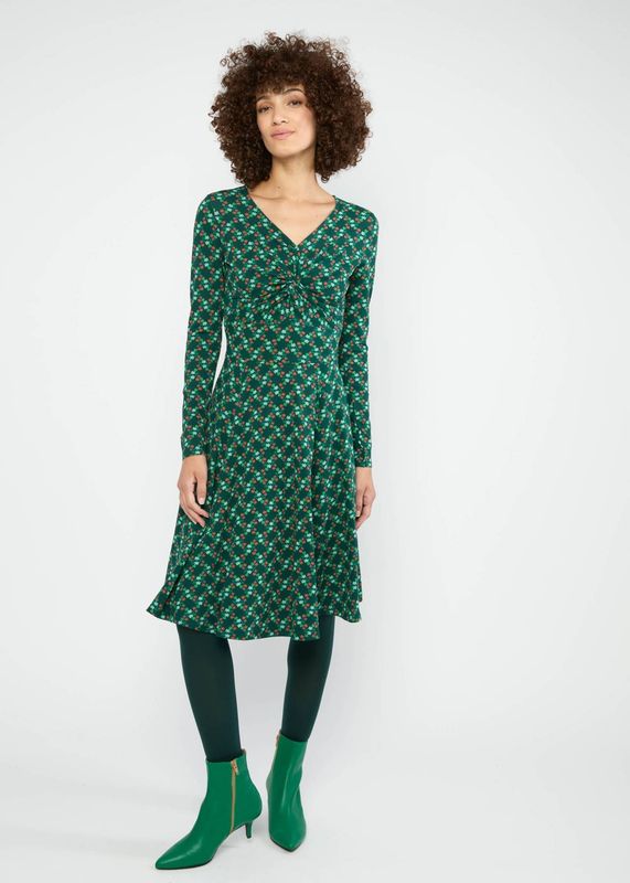 Blutsgeschwister Kleid "Hot Knot" grün/geblümt