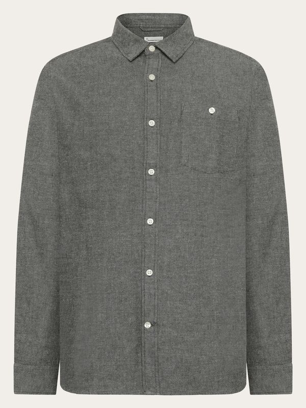 Knowledge Cotton Hemd grün/fishbone
