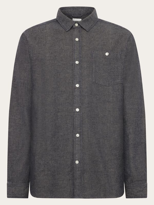 Knowledge Cotton Hemd blau/fishbone