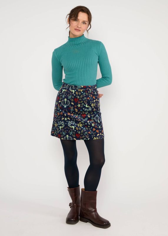 Blutsgeschwister Cordrock Blutsgeschwister Cordrock "Dreamy Eyes" blau/bunt gemustert