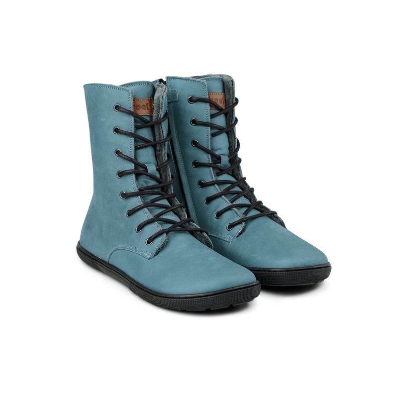 Koel Barfuß-Stiefel mit Lammwolle Koel Barfuß-Stiefel mit Lammwolle "Flora" türkis