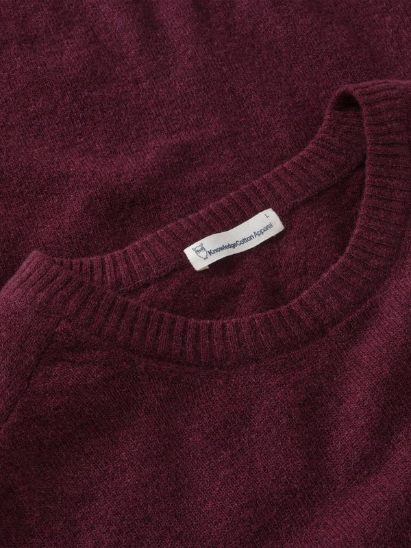 Knowledge Cotton Pullover aus Wolle wine Knowledge Cotton Pullover aus Wolle wine