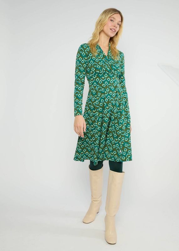 Blutsgeschwister Kleid Blutsgeschwister Kleid "Shalala Tralala" grün/gemustert