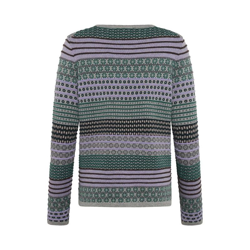 Mansted Pullover Mansted Pullover "Bebe" lila/grün gemustert