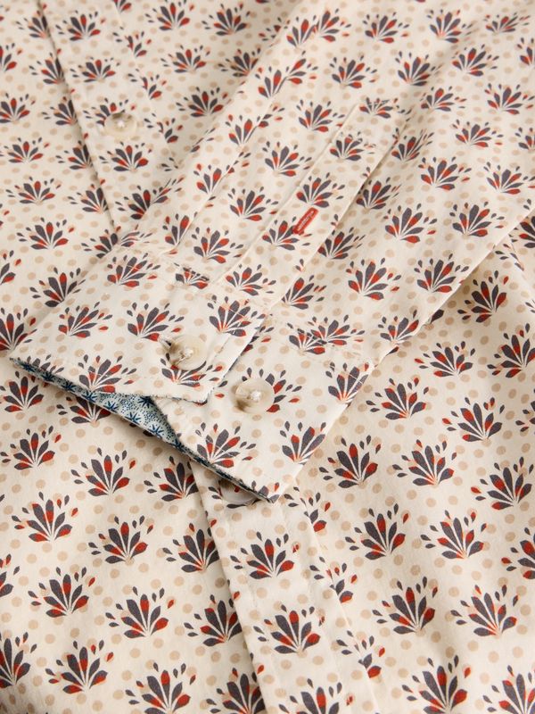 White Stuff Hemd langarm beige/blau/rot gemustert White Stuff Hemd langarm beige/blau/rot gemustert