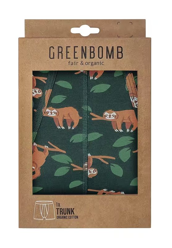 Greenbomb Boxershorts grün Faultier Greenbomb Boxershorts grün Faultier