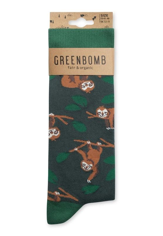 Greenbomb Socken Greenbomb Socken "Faultier" grün