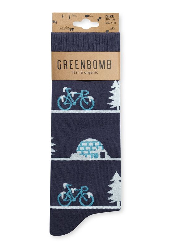 Greenbomb Socken Greenbomb Socken "Bike Ice" blau