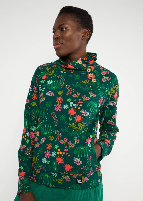 Blutsgeschwister Pullover Blutsgeschwister Pullover "Oh so Nett" grün/gemustert