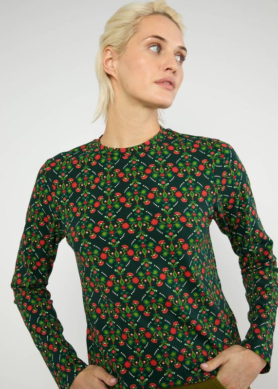 Blutsgeschwister Shirt Blutsgeschwister Shirt "Radiant Rebels Crew" grün/rot gemustert