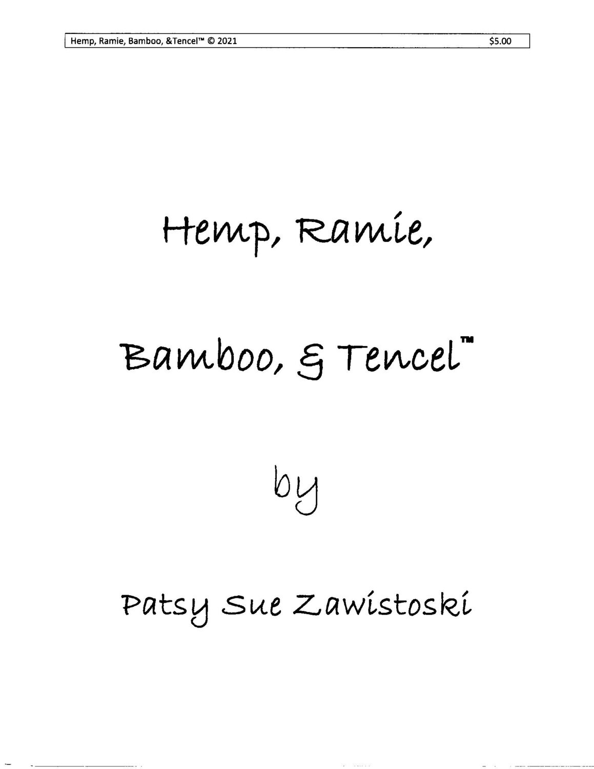 Hemp Ramie Tencel & Bamboo 2021