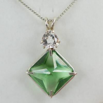 Tibetan Green Magician with Clear Quartz Tibetan Green Magician with Clear Quartz