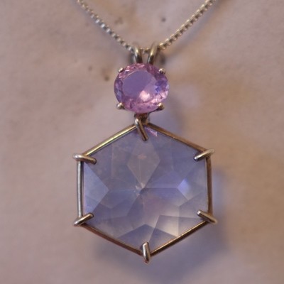 Tanzine Aura Flower of Life with Ruby Lavender Tanzine Aura Flower of Life with Ruby Lavender