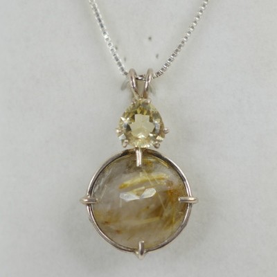 Rutilated Quartz Radiant Heart with Citrine Rutilated Quartz Radiant Heart with Citrine
