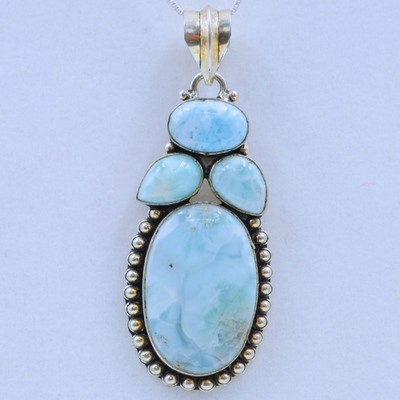 Larimar Four Directions Pendant Larimar Four Directions Pendant