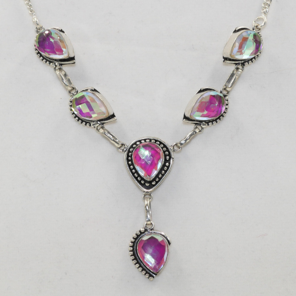 mystic topaz necklace