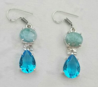 Larimar and Blue Topaz earrings Larimar and Blue Topaz earrings