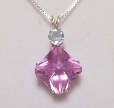Ruby Lavender Magician with Blue Topaz Ruby Lavender Magician with Blue Topaz