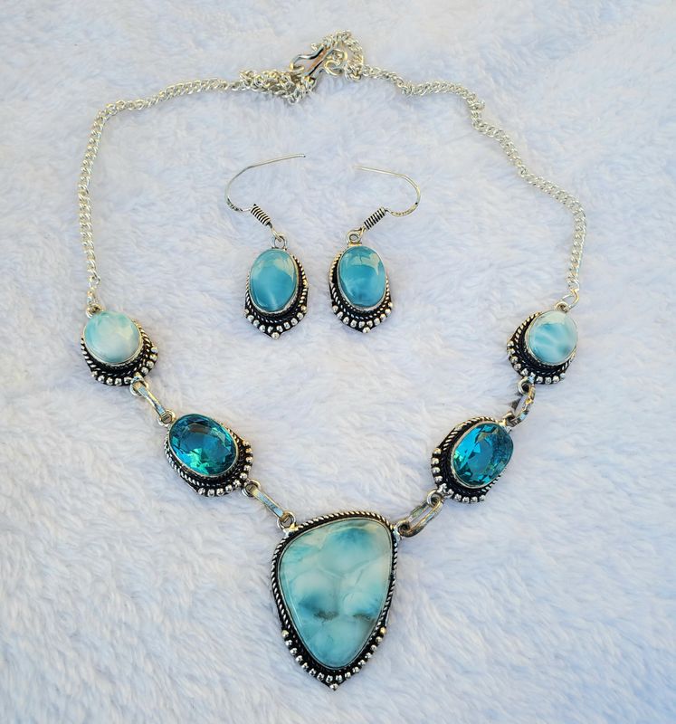 Larimar &amp; Blue Topaz Set