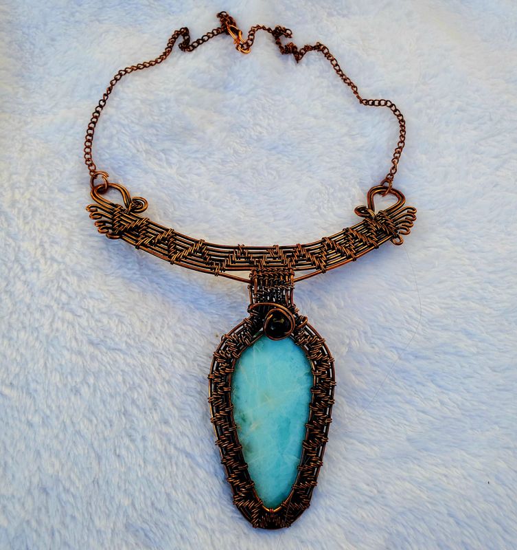 Larimar Navajo Bronze Collar