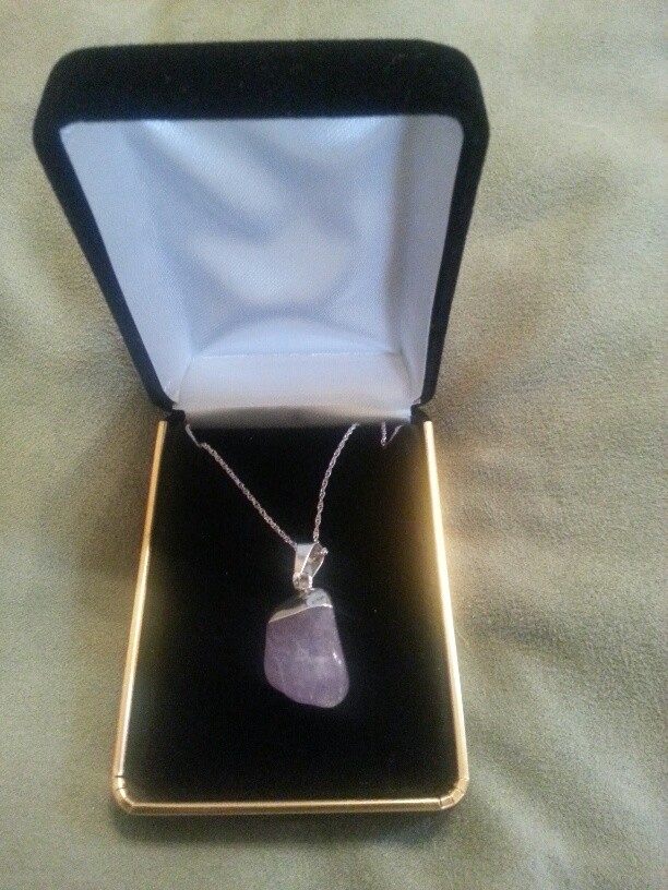 Blessed Amethyst Pendant On Chain W/ Giftbox! Blessed Amethyst Pendant On Chain W/ Giftbox!