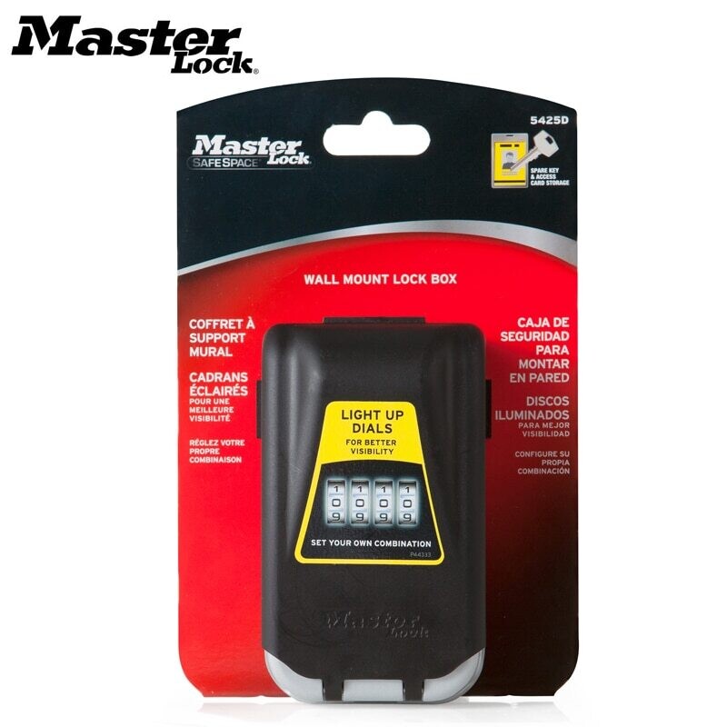 MASTER LOCK WALL MOUNT LIGHT UP DIAL KEY LOCK BOX