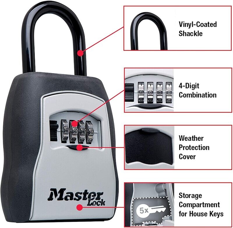 MASTER LOCK Key Storage  Set Your Own Combination Portable Lock Box