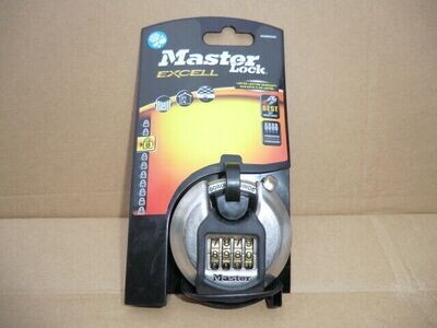 MASTER LOCK Excell zinc discus PADLOCK with shrouded shackle; set-your-own combination 70mm