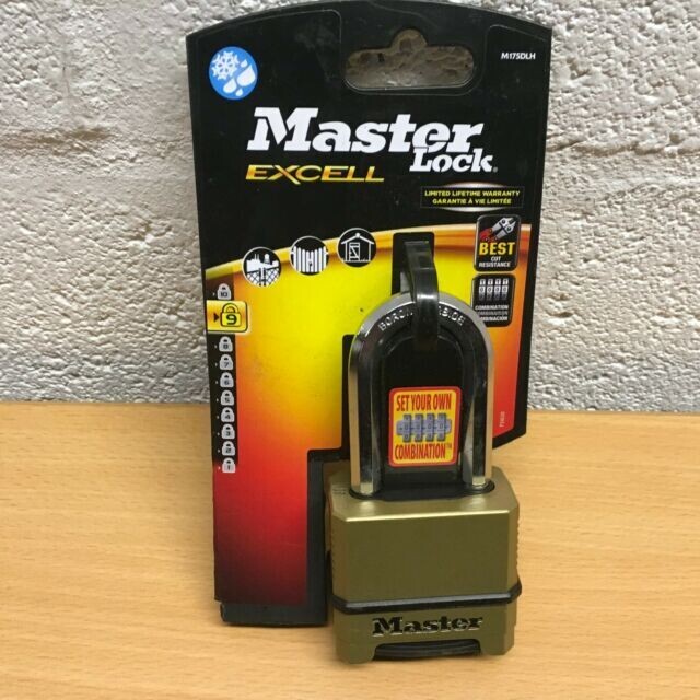 56mm wide MASTER LOCK Excell zinc body PADLOCK with 51mm long shackle set-your-own combination