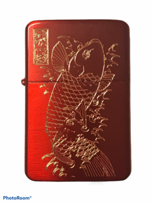 Japanese Koi Fish Lighter, Polished Red Finish