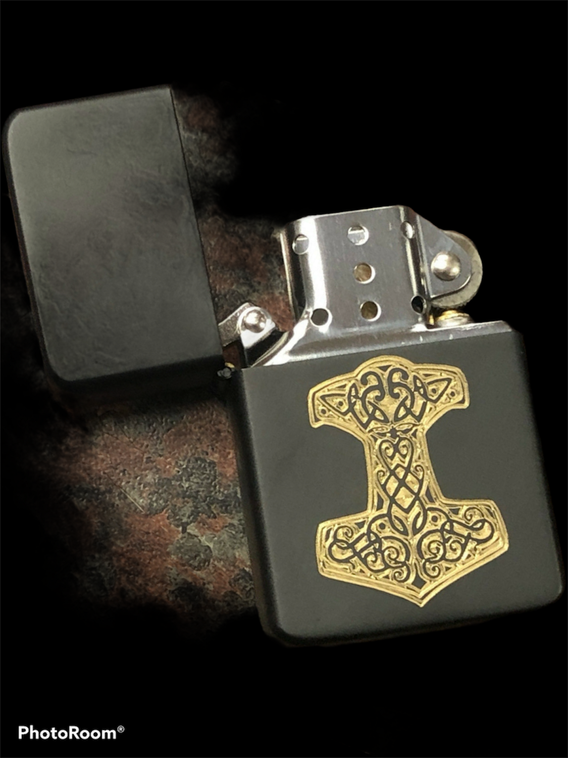 Thor Hammer Mjolnir Lighter, Matte Black Finish Thor Hammer Mjolnir Lighter, Matte Black Finish