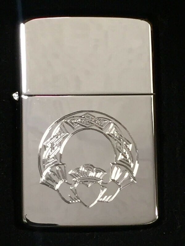 Claddagh Ring Lighter, Polished Chrome Finish