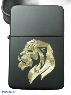 Lion Head Lighter, Matte Black Finish